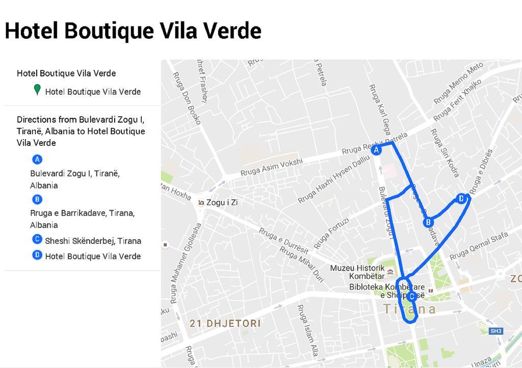 Hotel Vila Verde City Center ティラナ エクステリア 写真